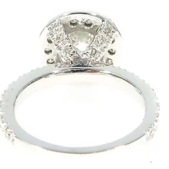 1.00 ct G-H/VS2-SI1 + 14K Halo Engagement Ring